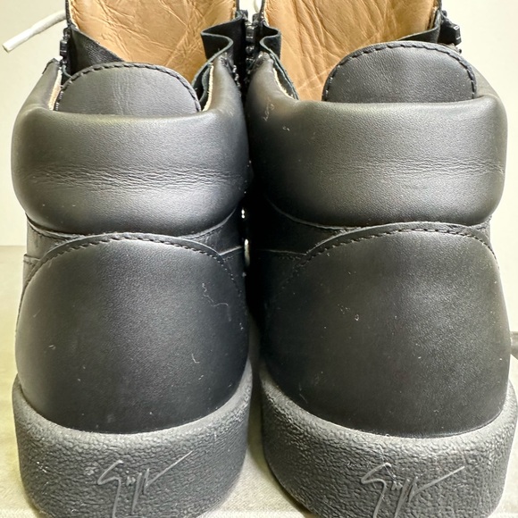 Men’s Giuseppe Zanotti Black Leather Sneakers Size 44 With Box. - Picture 11 of 13